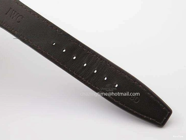 MIROTIME 0320 Pilot Chrono SS IW387808 CF3 ZF 1:1 Best Edition On Brown Leather Strap A Soft 7328